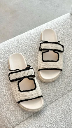 Billini Billini^Abbot Sandals - White / Black Contrast