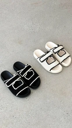 Billini Billini^Abbot Sandals - White / Black Contrast