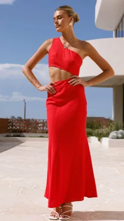 LILYWHYT Sale Dresses^Abia Maxi Dress - Red