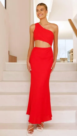 LILYWHYT Sale Dresses^Abia Maxi Dress - Red