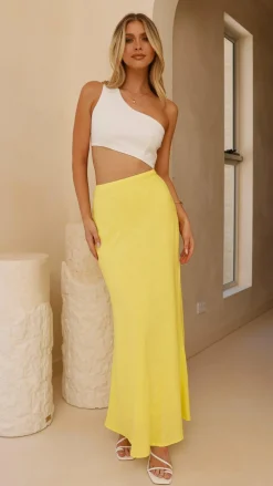 LILYWHYT Sale Dresses^Abia Maxi Dress - White/Yellow