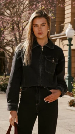 Abrand The Denim Edit|Jackets^Denim Bomber Cara - Washed Black