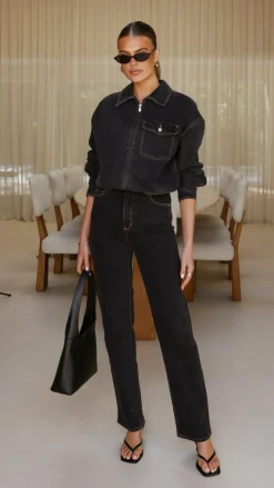 Abrand The Denim Edit|Jackets^Denim Bomber Cara - Washed Black