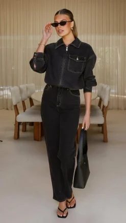Abrand The Denim Edit|Jackets^Denim Bomber Cara - Washed Black