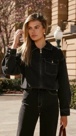 Abrand The Denim Edit|Jackets^Denim Bomber Cara - Washed Black