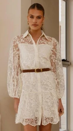 YH AND CO Dresses|Mini^Acacia Lace Mini Dress - White