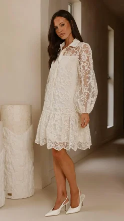 YH AND CO Dresses|Mini^Acacia Lace Mini Dress - White