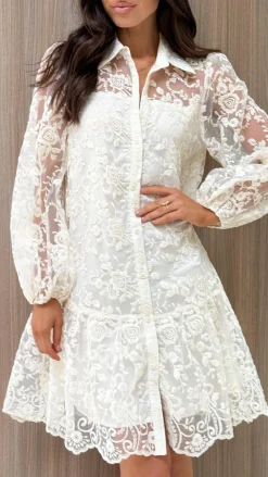 YH AND CO Dresses|Mini^Acacia Lace Mini Dress - White