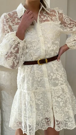 YH AND CO Dresses|Mini^Acacia Lace Mini Dress - White