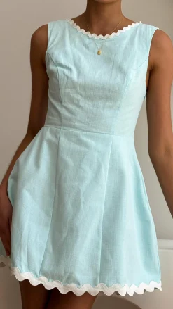 LILYWHYT Dresses|Mini^Aceline Mini Dress - Blue/White