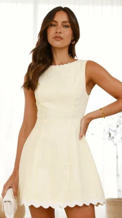 LILYWHYT Dresses|Mini^Aceline Mini Dress - Lemon / White