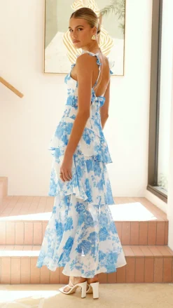 SASHA (BNE) Sale Dresses^Achelle Maxi Dress - Blue Floral