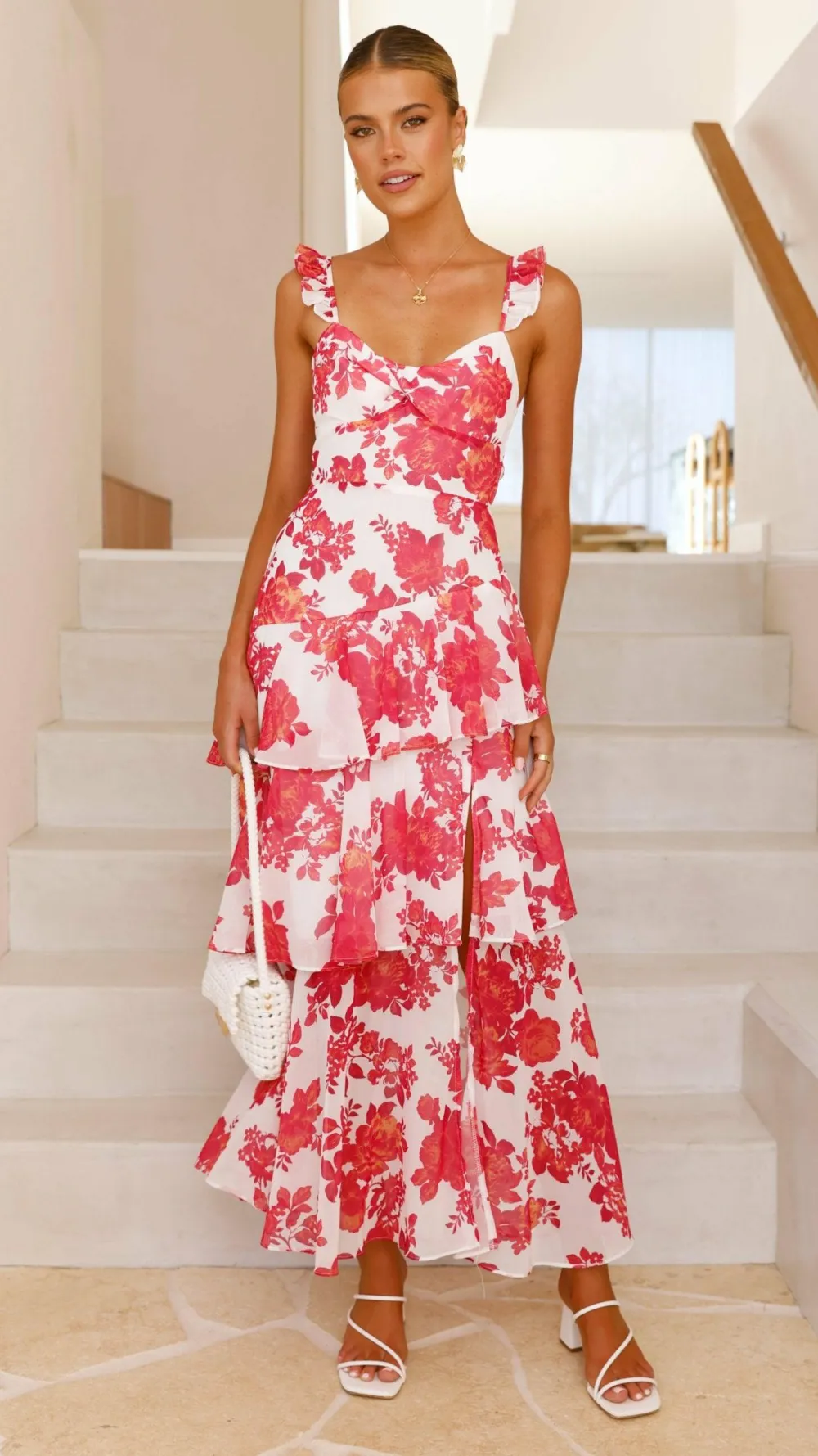 SASHA (BNE) Dresses|Maxi^Achelle Maxi Dress - Red Floral