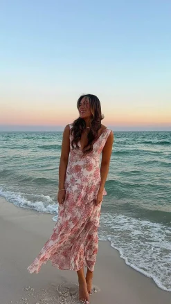 SASHA (BNE) Sale Dresses^Adalinde Maxi Dress - Peach Floral