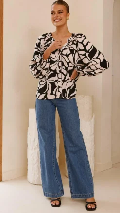 Fashion Allied Tops^Addison Top - Black/Beige