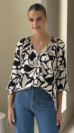 Fashion Allied Tops^Addison Top - Black/Beige