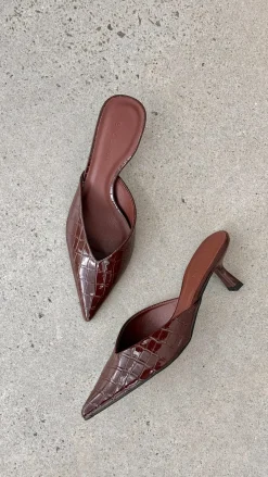 Billini Billini^Adele Heel - Chocolate Patent Croc