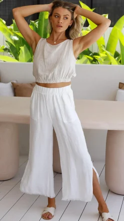 Fashion Allied Tops^Aimee Linen Top - Oat