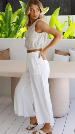 Fashion Allied Tops^Aimee Linen Top - Oat