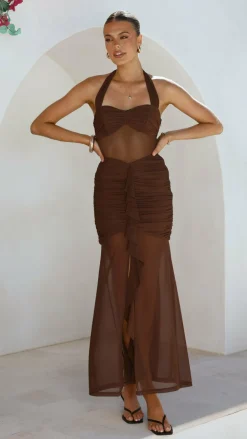 SASHA (BNE) Dresses|Maxi^Alani Maxi Dress - Chocolate