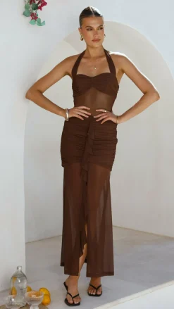 SASHA (BNE) Dresses|Maxi^Alani Maxi Dress - Chocolate