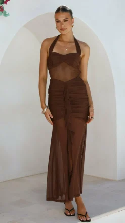 SASHA (BNE) Dresses|Maxi^Alani Maxi Dress - Chocolate