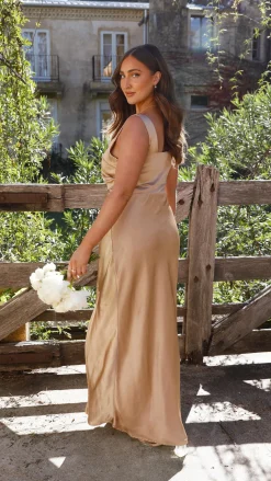 LILYWHYT Sale Evening^Alaria Maxi Dress - Gold