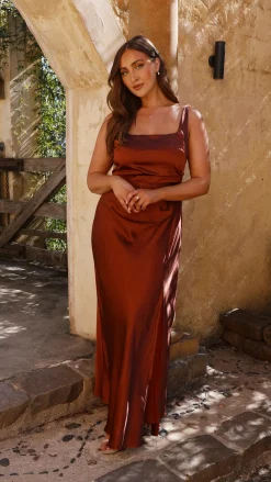 LILYWHYT Mon Cheri|Dresses^Alaria Maxi Dress - Rust
