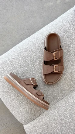 Billini Sandals & Slides|Shoes^Alder Slide - Fawn Suede