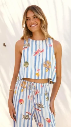 Fashion Allied Sets|Tops^Alejandro Top - Striped Sailor Print