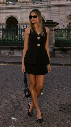 SASHA (BNE) Sets|Tops^Alexa Vest - Black