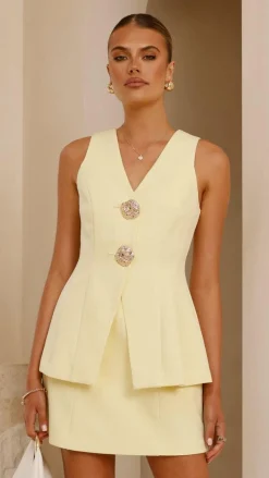 SASHA (BNE) Sets|Tops^Alexa Vest - Lemon