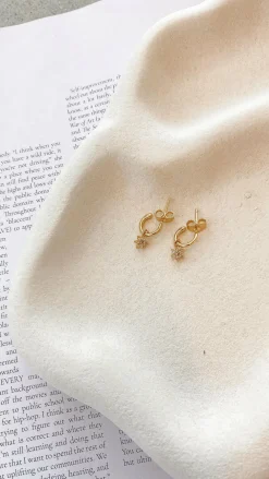 Your Accessory Shop Earrings^Alice Star Sleepers - Gold