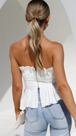 Desire Tops^Always Mine Crop Top - White