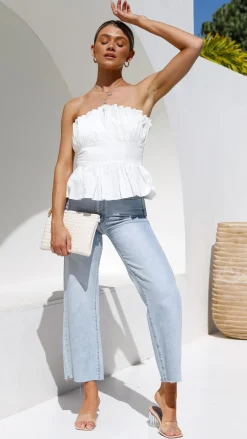 Desire Tops^Always Mine Crop Top - White