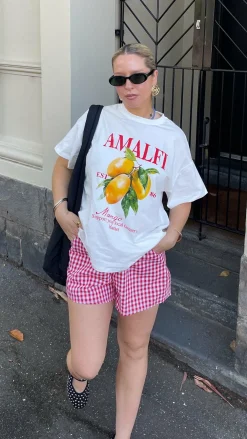 By Frankie Sets|Bottoms^Amalfi Top and Shorts Set - Gingham Mango