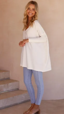 Slide Show Knit Tops|Knits/Jumpers^Amalia Knit Top - White