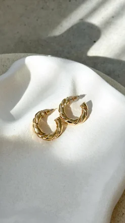 Your Accessory Shop Earrings|Denim Dress Edit^Amalie Hoop Earrings - Gold