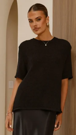Fashion Allied Knit Tops|Knitwear^Amara Knit Top - Black