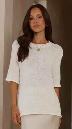 Fashion Allied Knit Tops|Knitwear^Amara Knit Top - White