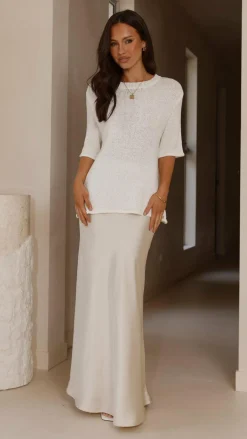 Fashion Allied Knit Tops|Knitwear^Amara Knit Top - White