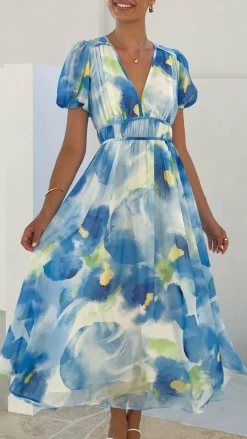Pink Diamond Dresses|Maxi^Amberose Maxi Dress - Blue/Green