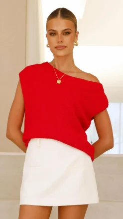 Fashion Allied Knit Tops|Knitwear^Amiri Top - Red