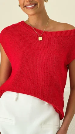 Fashion Allied Knit Tops|Knitwear^Amiri Top - Red