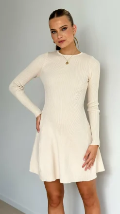 LILYWHYT Knit Dresses|Knitwear^Amity Mini Dress - Cream