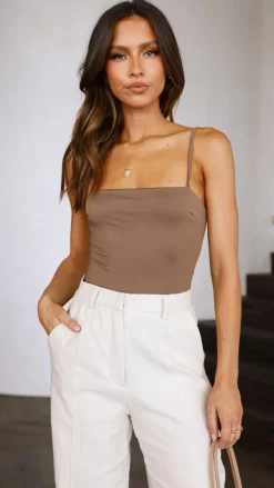 Luvalot Tops^Amos Bodysuit - Brown
