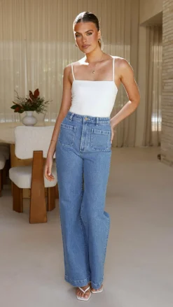 Luvalot Tops^Amos Bodysuit - White