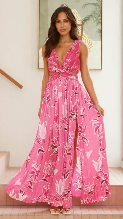 Main St Sale Dresses^Anita Maxi Dress - Pink Floral