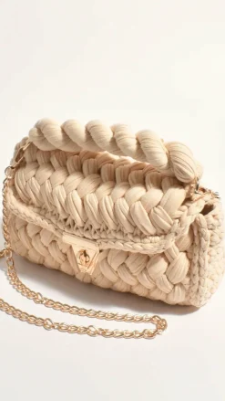 Adorne Bags^Annabel Chunky Plaited Handbag - Cream