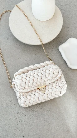 Adorne Bags|Bump Friendly^Annabel Chunky Plaited Handbag - Light Cream